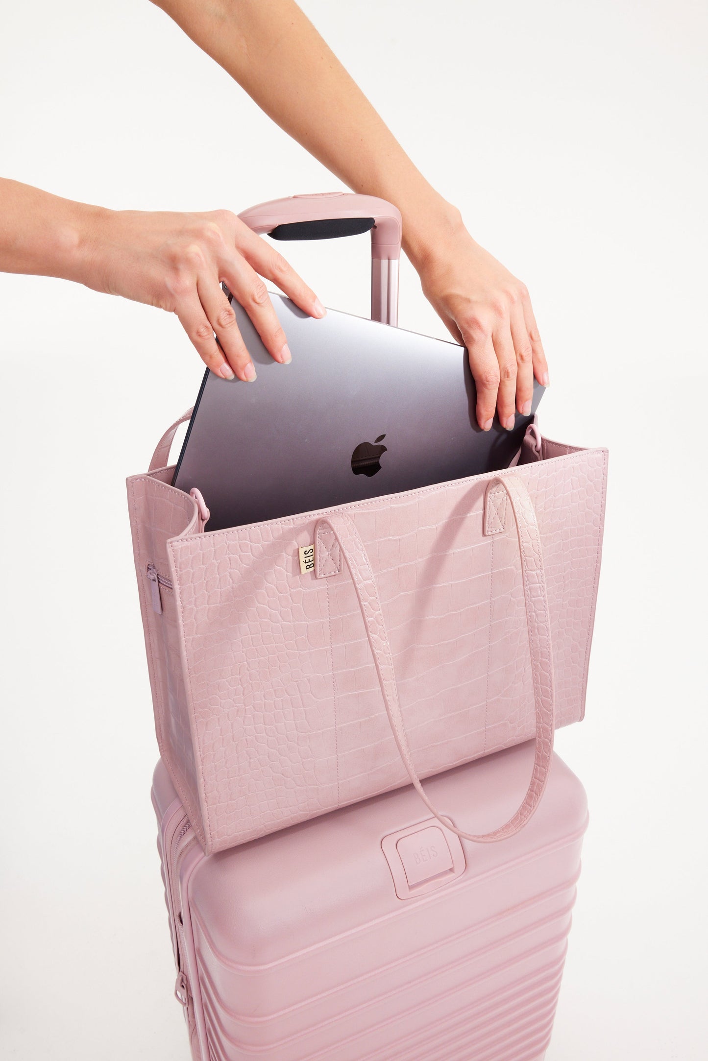 Resale The Work Tote in Atlas Pink Croc