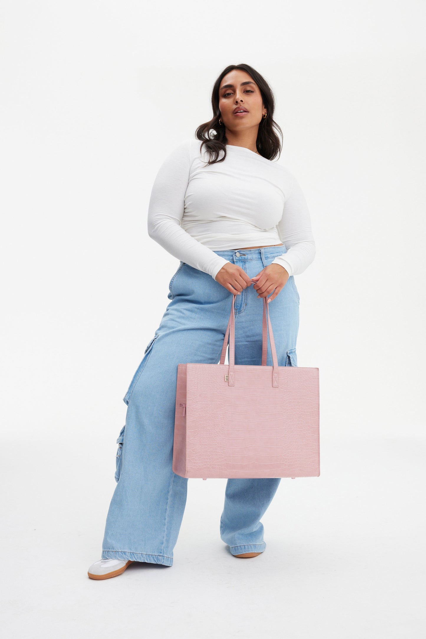 Resale The Large Work Tote in Atlas Pink Croc