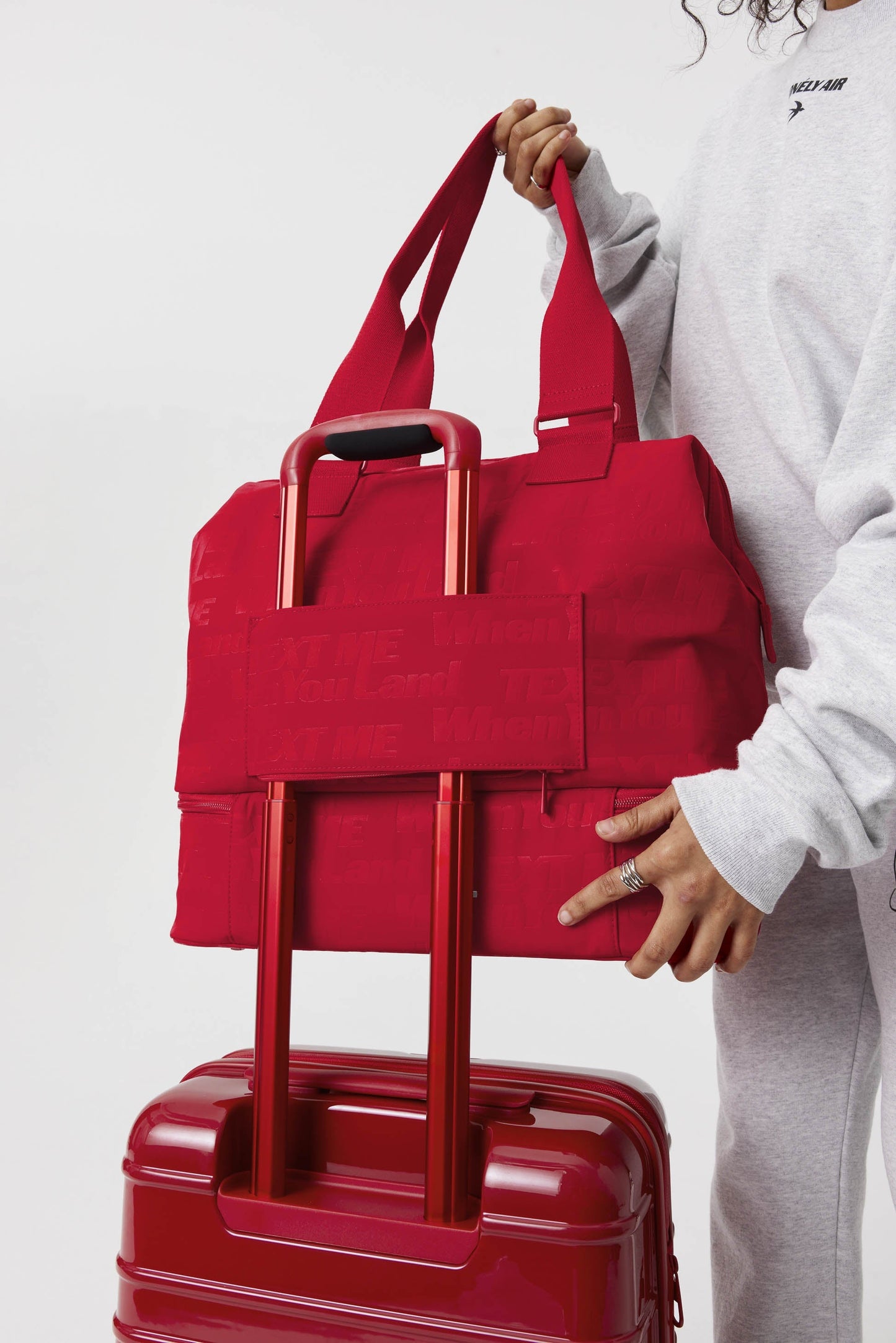 Resale The Mini Weekender in Text Me Red