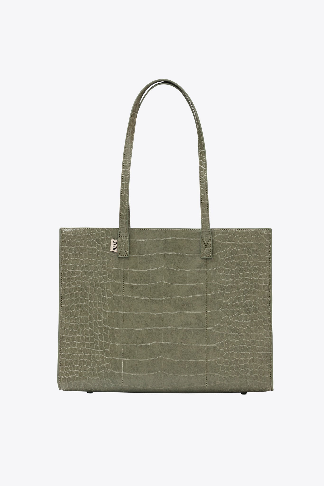 Resale The Work Tote in Olive Croc