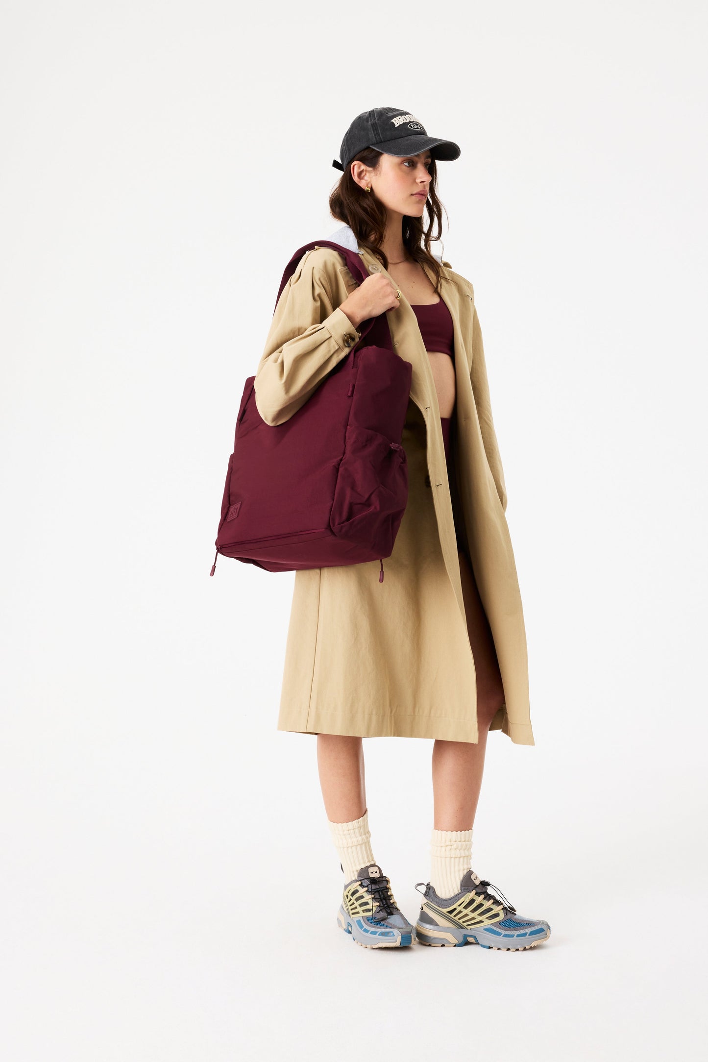 The Sport Tote in Burgundy