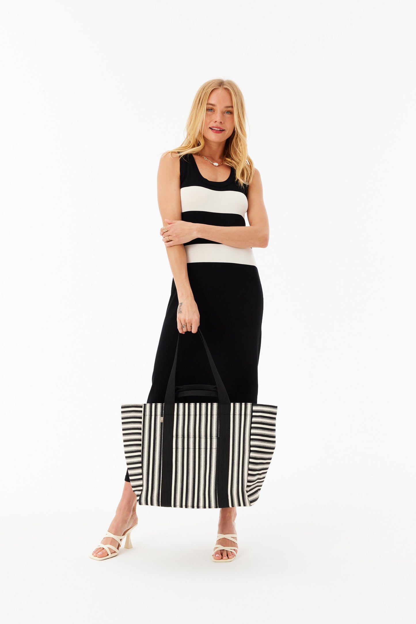 Resale The Vacation Tote in Black Stripe