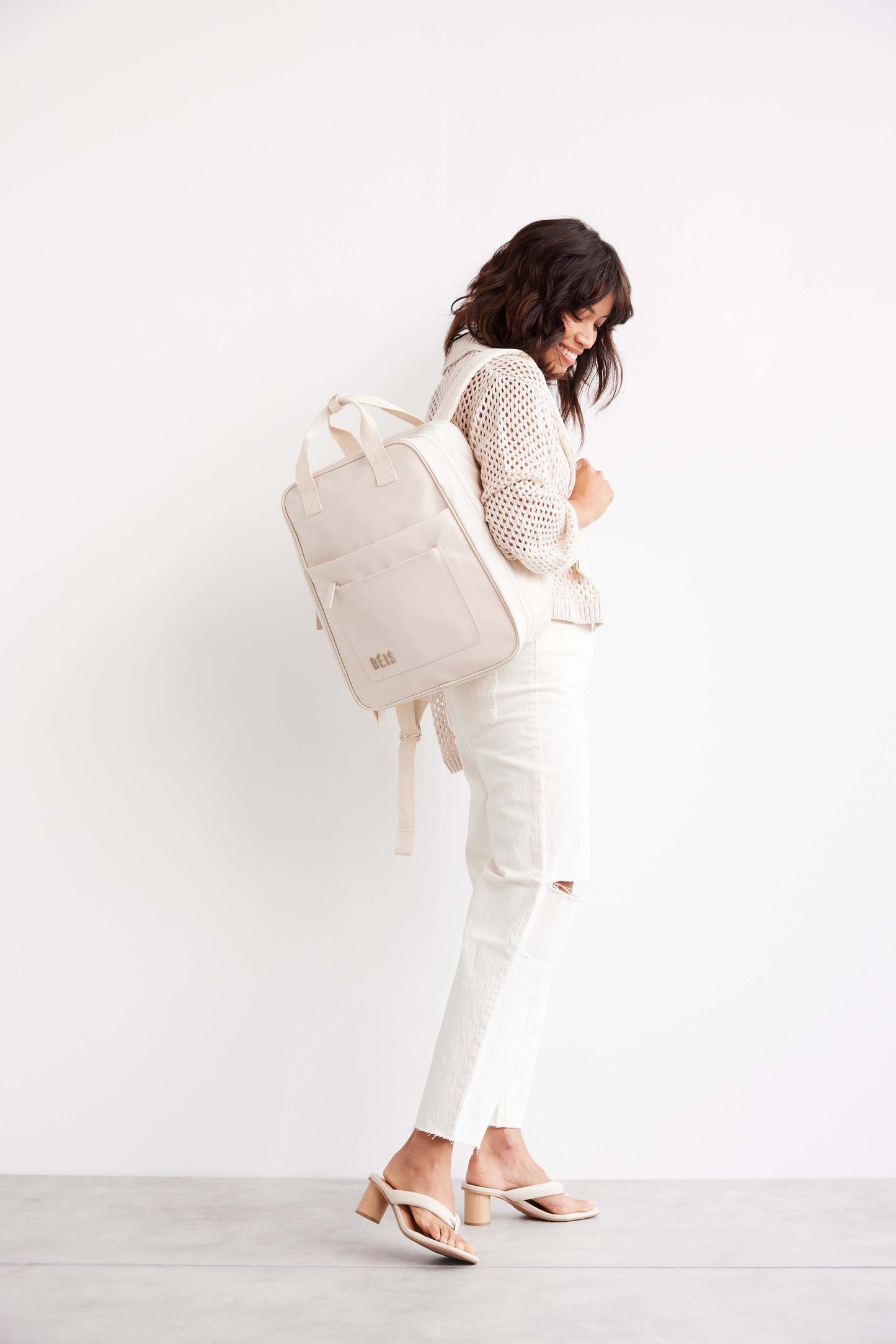 Resale The Expandable Backpack in Beige