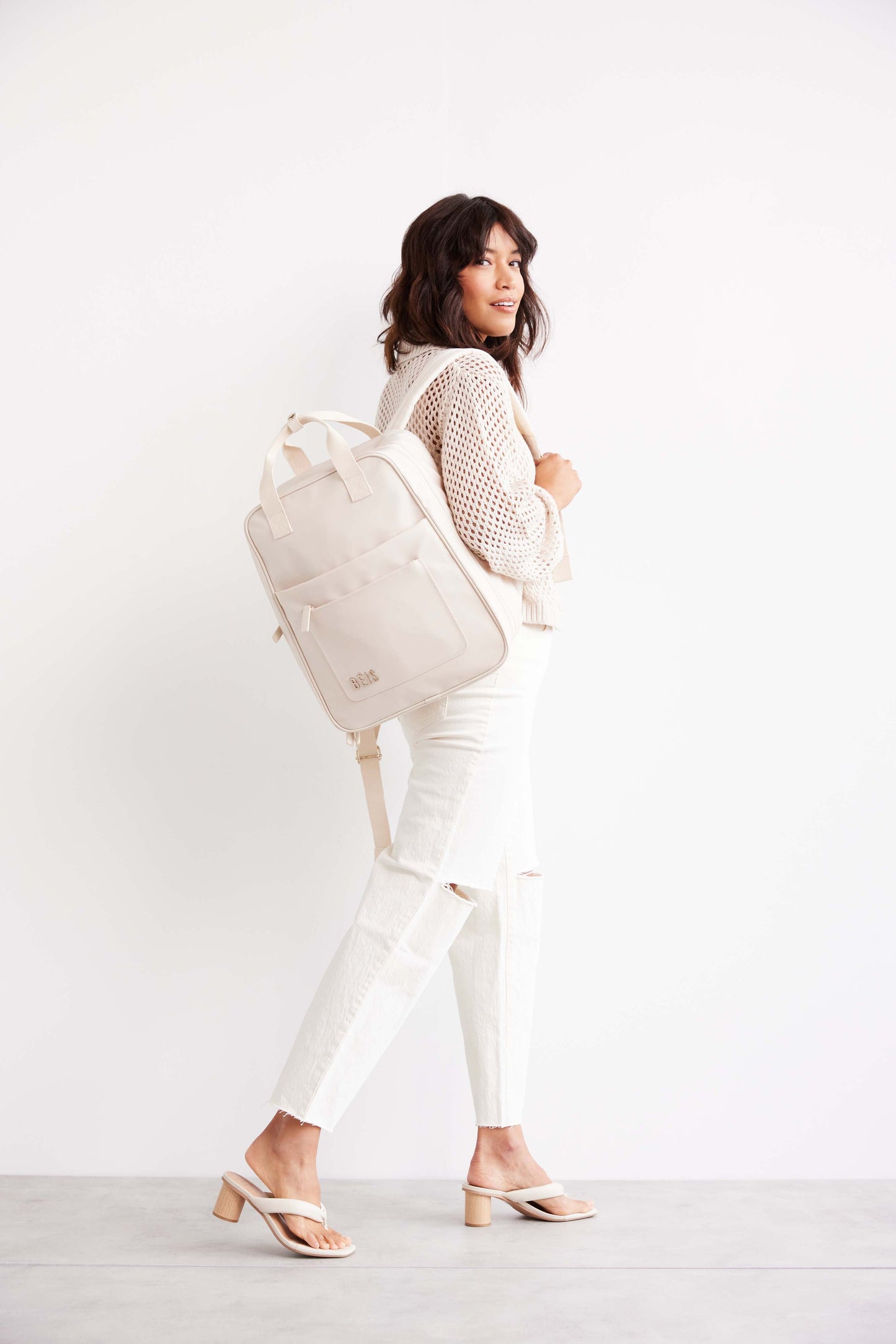 Resale The Expandable Backpack in Beige