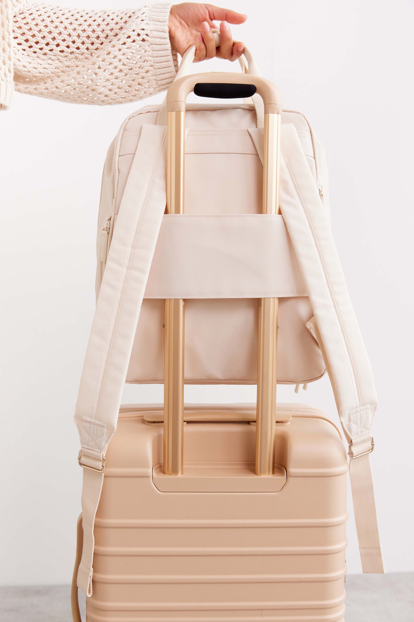 Resale The Expandable Backpack in Beige