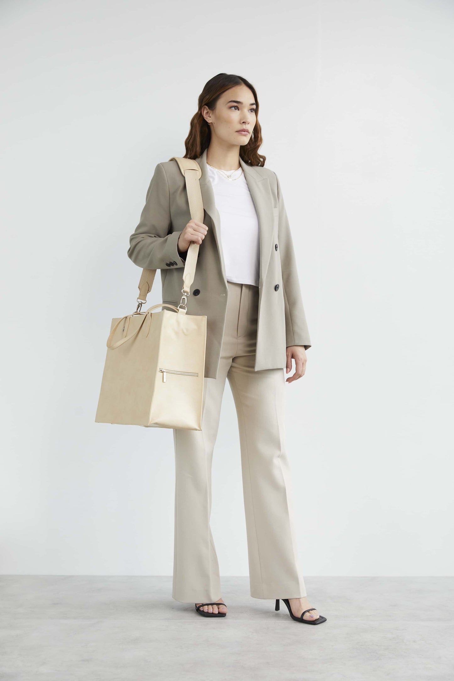 Resale The Large Work Tote in Beige